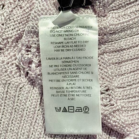 Free People Cropped Sweater Vest Y2K Cottage Preppy Academia Pastel Purple XS - Picture 4 of 7